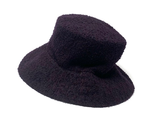 Laura Ashley hat, black purple soft foldable witc… - image 2