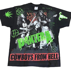 Vintage Pantera Vulgar Display of Power Cowboys From Hell 1992 tour t-shirt AOP