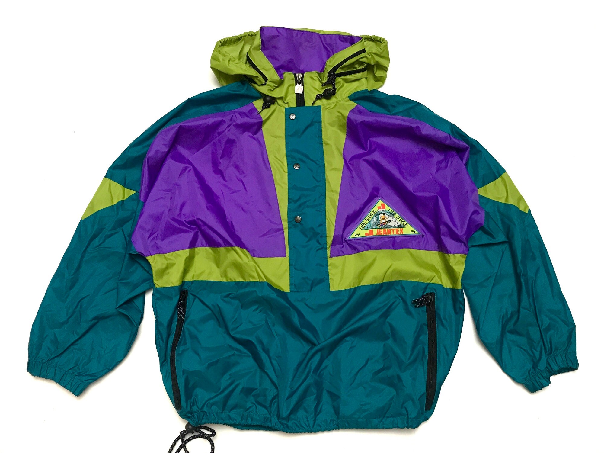 Purple and Green Windbreaker - Etsy UK