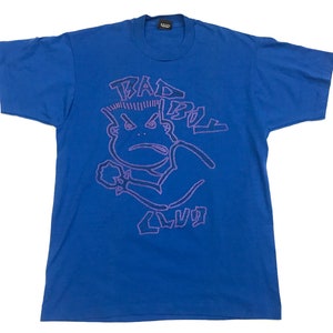 Bad Boy Club t shirt 1980s USA made t-shirt Vintage counter culture hip hop 1990s blue rap tee image 1