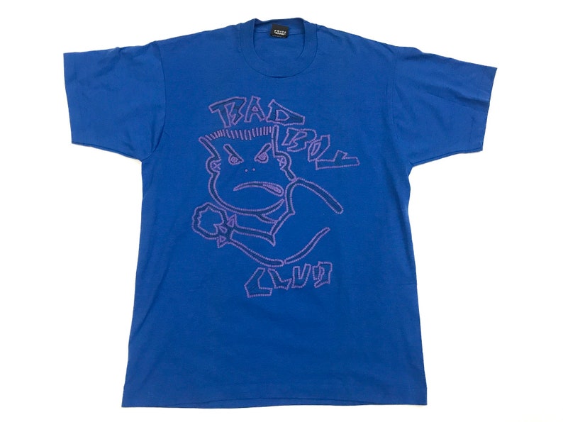 Bad Boy Club t shirt 1980s USA made t-shirt Vintage counter culture hip hop 1990s blue rap tee image 1