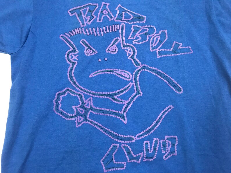Bad Boy Club t shirt 1980s USA made t-shirt Vintage counter culture hip hop 1990s blue rap tee image 3