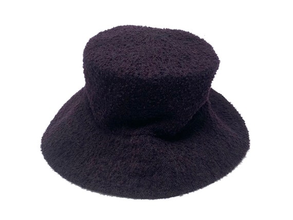 Laura Ashley hat, black purple soft foldable witc… - image 1