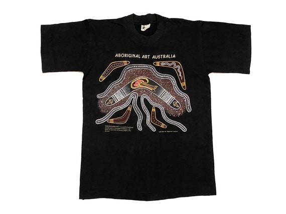 Kids Australian Souvenir T-Shirt - 100% Cotton Aboriginal Art Design, Sizes 0-14