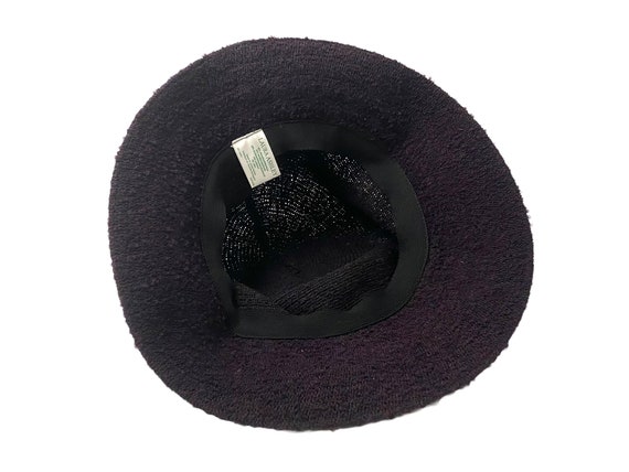 Laura Ashley hat, black purple soft foldable witc… - image 5