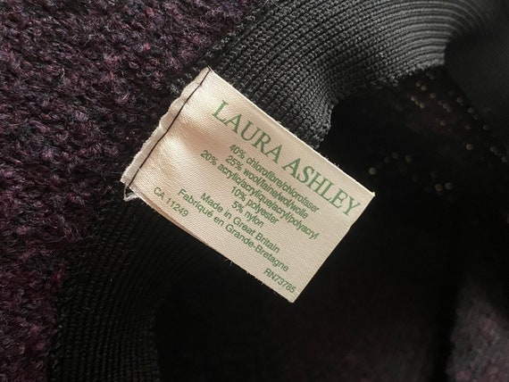 Laura Ashley hat, black purple soft foldable witc… - image 6