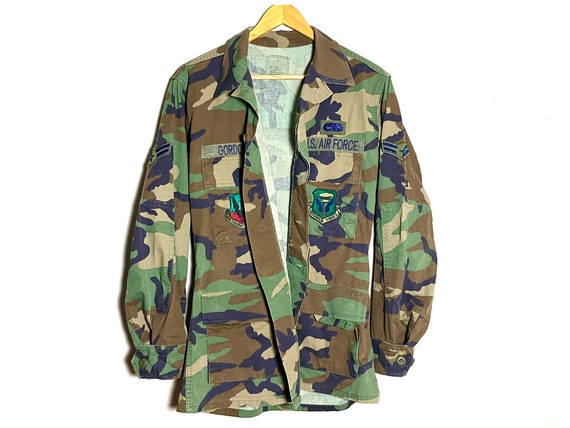 Vintage 1996 coat woodland camouflage combat patt… - image 1