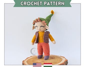 Forest Elf Crochet Pattern: Autumn Amigurumi Doll (PDF Download)