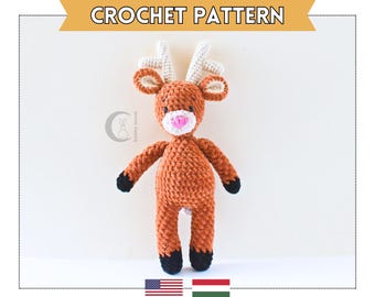 Plush Deer Amigurumi Crochet Pattern | Woodland Baby Gift (PDF Pattern)