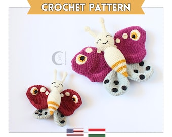 Schmetterling Lovey Amigurumi Häkelanleitung: Easy Snuggler PDF Anleitung