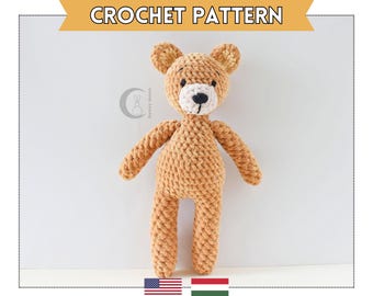 Plush Bear Crochet Pattern: Beginner-Friendly Amigurumi (PDF Pattern)