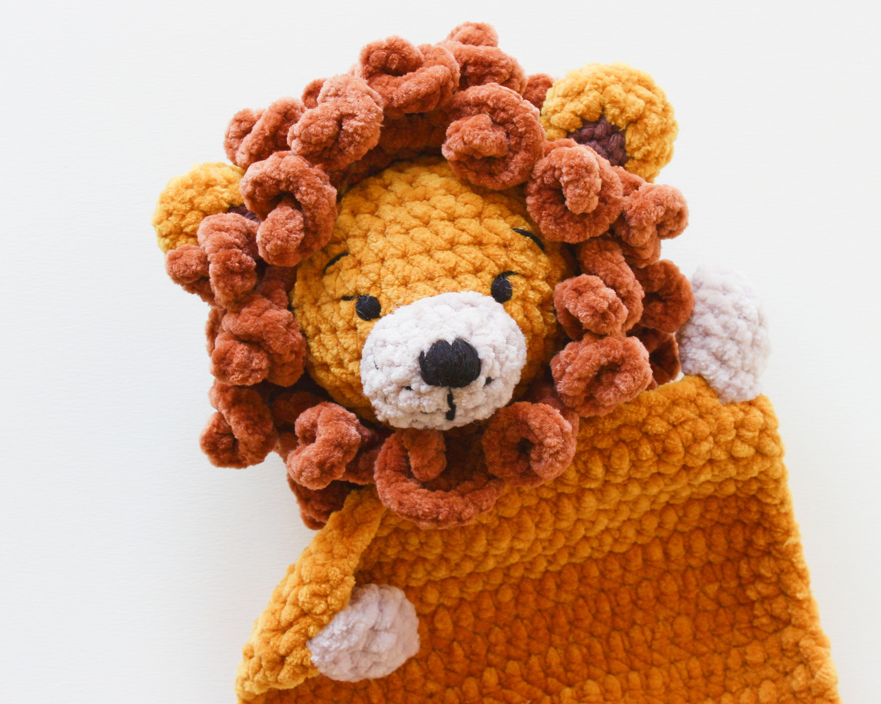 Crochet LION LOVEY Pattern Lion Amigurumi Lovey Soft Plush Etsy