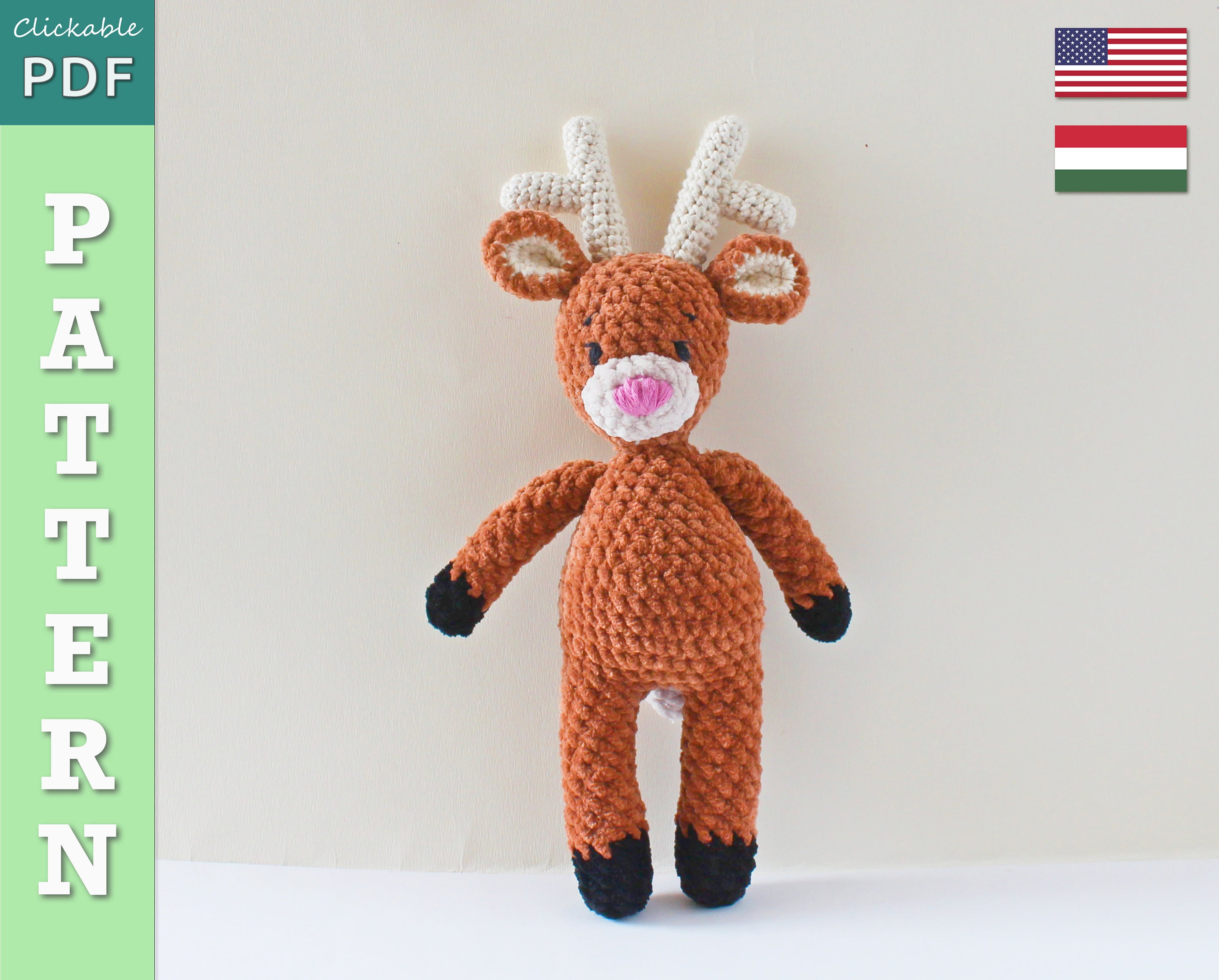 DIY Christmas Toy Crochet Kit for Beginners With Yarn Amigurumi Deer Plush Crochet  Kit Christmas in July 