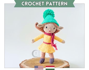 Vicky, the Forest Elf Girl Crochet Pattern: Autumn Amigurumi Doll (PDF Download)