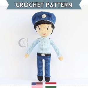 Gary, the Policeman Crochet Pattern |  Police Officer Amigurumi | Crocheted Cop Doll Tutorial | Beginner-Friendly Police Crochet Pattern