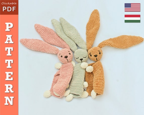 Bunny lovey crochet sale