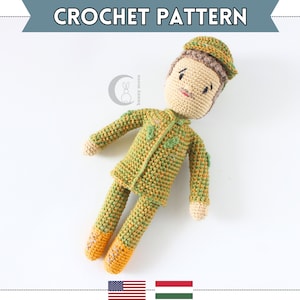 Soldier Crochet Pattern: Military Amigurumi Doll Tutorial (PDF)