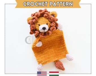 Crochet Lion Lovey Pattern | Adorable Amigurumi Plush Snuggler Tutorial for Beginners &gt;&gt; clickable PDF tutorial &lt;&lt;