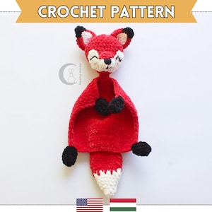Fuchs Lovey Häkelanleitung | Niedliches Baby Tröster | Einfach zu häkeln Wald Thema Snuggler | Kuscheliges Fuchs Schmusetuch | Baby-Dusche-Geschenk