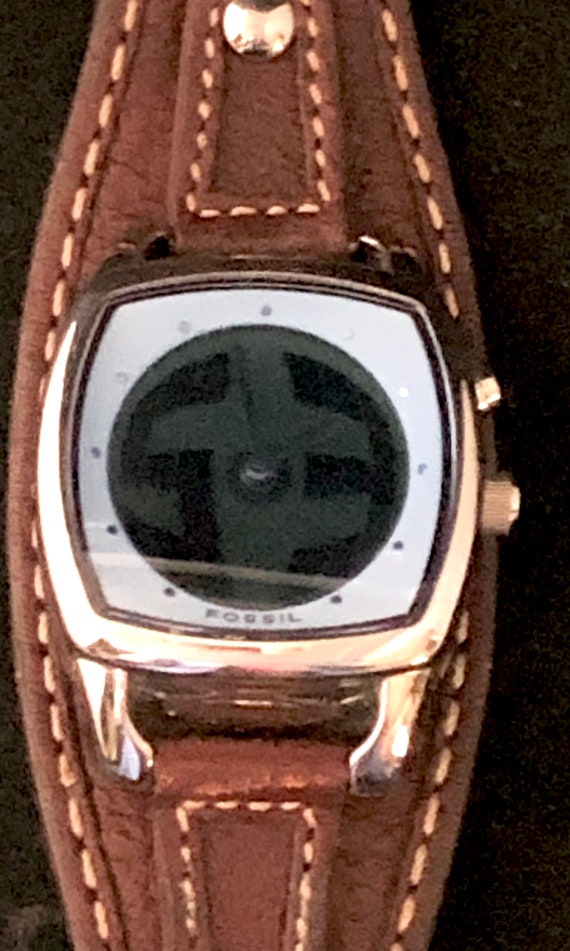 Buy Modern Urban Rare Analog digital Fossil With Brown Genuine