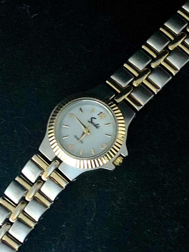 Classic Two-Tone Sache Ladies Watch, New Battery image 5