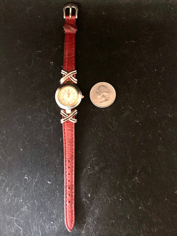 Artistic Two Tone Anne Klein Ladies’ Watch, Red L… - image 2