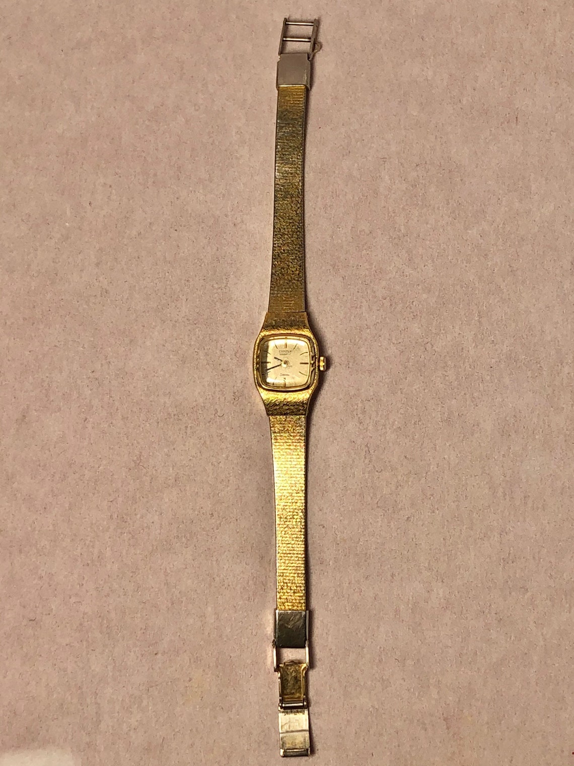 Antique Citizen seven Goldtone Ladies Watch New Battery Etsy