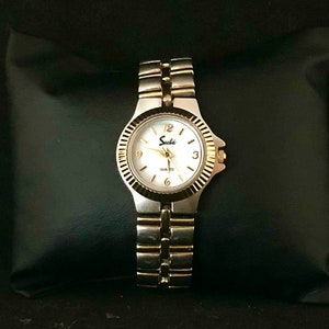 Classic Two-Tone Sache Ladies Watch, New Battery image 4