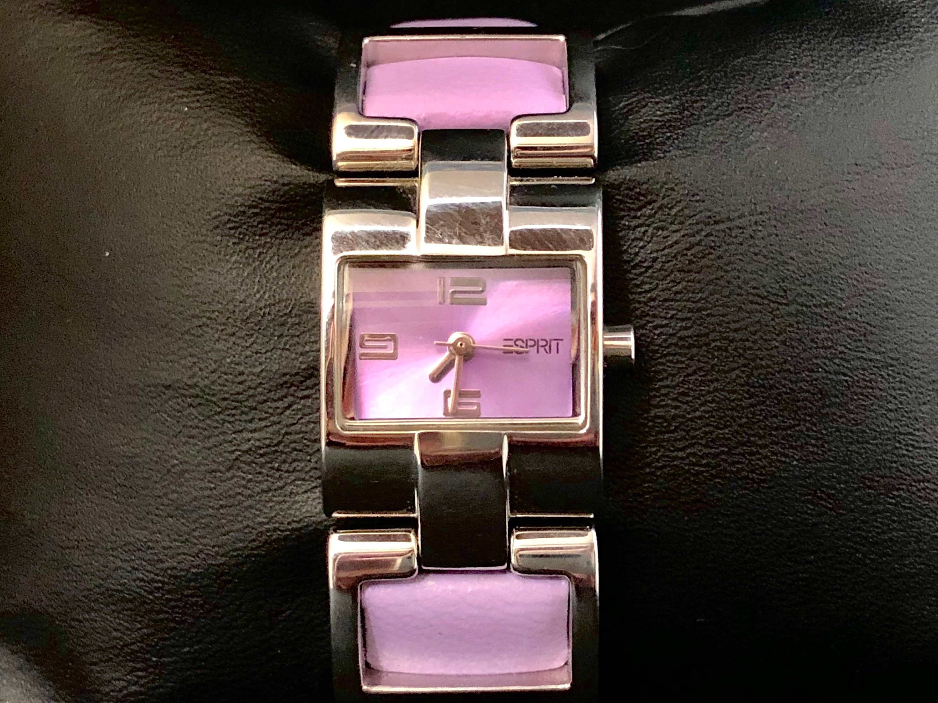 Purple High Fashion Micro Espirit Ladies Watch, Purple Leather Band, New Battery!