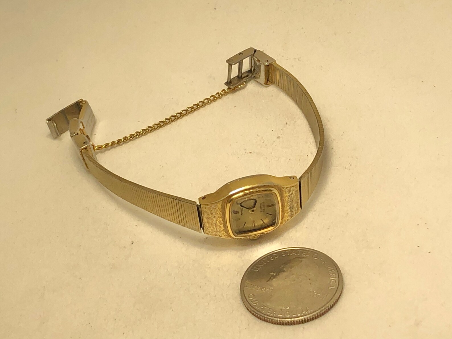 Antique Citizen seven Goldtone Ladies Watch New Battery Etsy