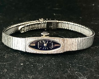 Sleek 7 Jewel Witthauer “Geneva” White Gold Plated Ladies Bracelet, New Battery!