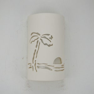 Palm Tree Beach Light with Sunset in White color for Indoor or Outdoor Lighting