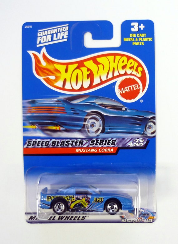 Hot Wheels Mustang Cobra #039 Speed Blaster Series 3 of 4 Blue Die
