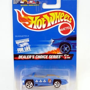 Hot Wheels Silhouette II #565 Dealer&#39;s Choice 1 of 4 Blue Die-Cast Car 1997
