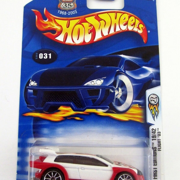 Hot Wheels Flight '03 #031 First Editions 19/42 White Die-Cast Car 2003