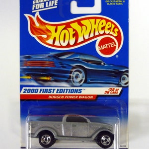 Hot Wheels Dodge Power Wagon #085 First Editions 25 of 36 Silver Die-Cast 2000