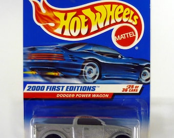 Hot Wheels Dodge Power Wagon #085 First Editions 25 of 36 Silver Die-Cast 2000