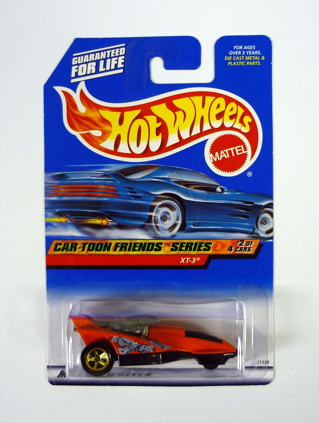 Hot Wheels XT3 986 Cartoon Friends Series 2 of 4 Orange Diecast Car
