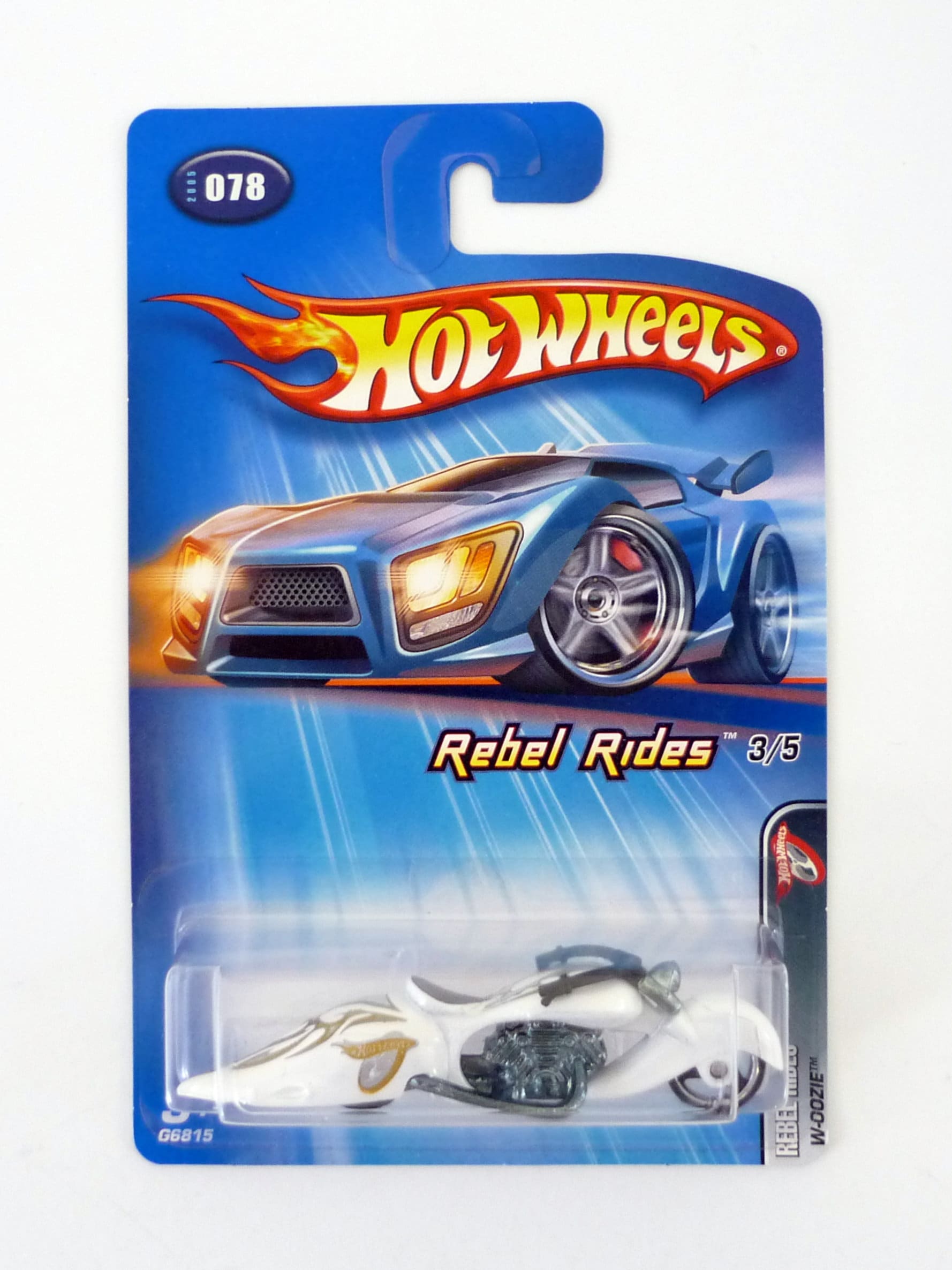 ホットウィール W-Oozie #078 Rebel Rides 3/5 ホワイト ダイキャスト 