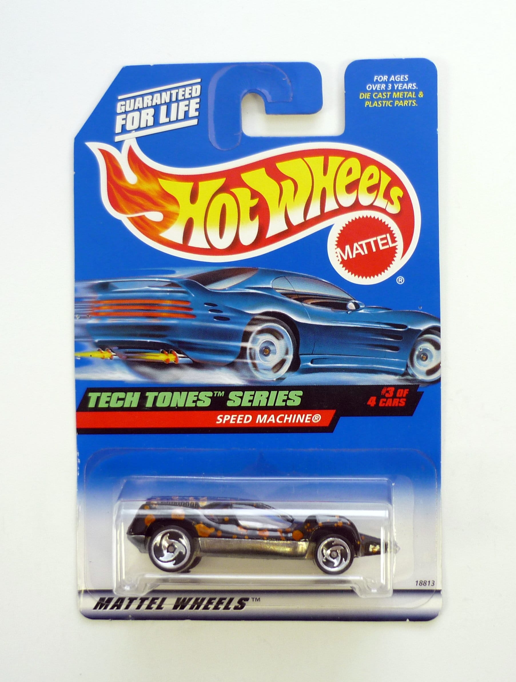 希少 Hot Wheels SPEED MACHINES（全6点） Hot Wheels Speed Machine #747 Tech Tones Series 3 of 4 Black Die