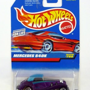 Hot Wheels Mercedes 540K #788 Lila Druckguss Auto auf roter Karte 1998