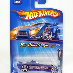 Hot Wheels F-Racer #090 Racing 5/5 Blue Die-Cast Car 2005