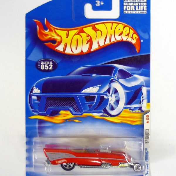 Hot Wheels '57 Roadster #052 First Editions 32/36 Red Die-Cast Car 2001