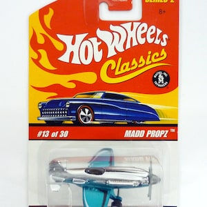 Hot Wheels Madd Propz Classics Series 2 #13 of 30 Light Blue Die-Cast Plane 2006