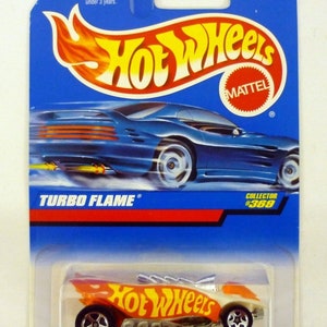 Hot Wheels Turbo Flame #369 White Die-Cast Car 1998