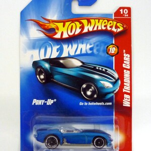 Hot Wheels Pony-Up #086/196 Web Trading Cars 10 of 24 Blue Die-Cast Car 2008