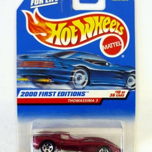 Hot Wheels Thomassima 3 #070 First Editions 10 of 36 Red Die-Cast Car 2000