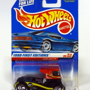 Hot Wheels Semi-Fast #914 Primeiras Edições 8 de 26 Caminhão Fundido Preto 1999