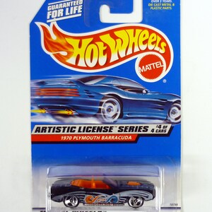 Hot Wheels 1970 Plymouth Barracuda #732 Artistic License 4/4 Black Die-Cast 1998