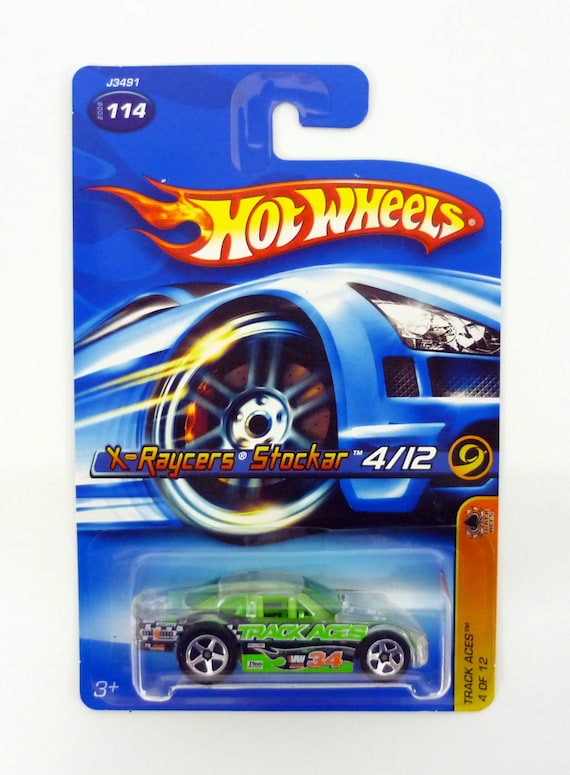 Hot Wheels X-raycers Stockar #114 Track Aces 4 of 12 Green Die